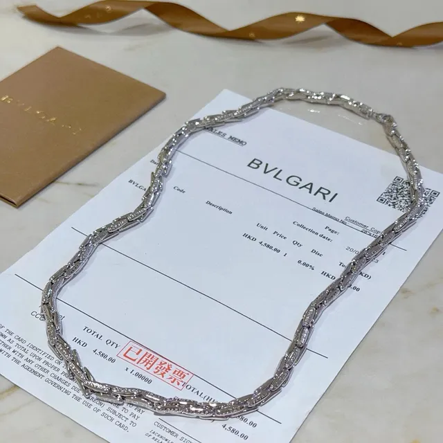 Bvlgari Articulated Pavé Chain Necklace 3