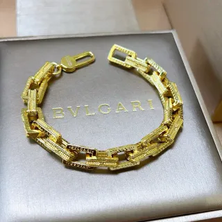 Bvlgari B.zero1 Geometric Rectangular Link Gold Bracelet