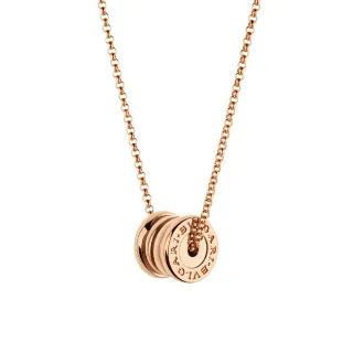 Bvlgari B.zero1 स्टैक्ड डिस्क रोज गोल्ड नेकलेस