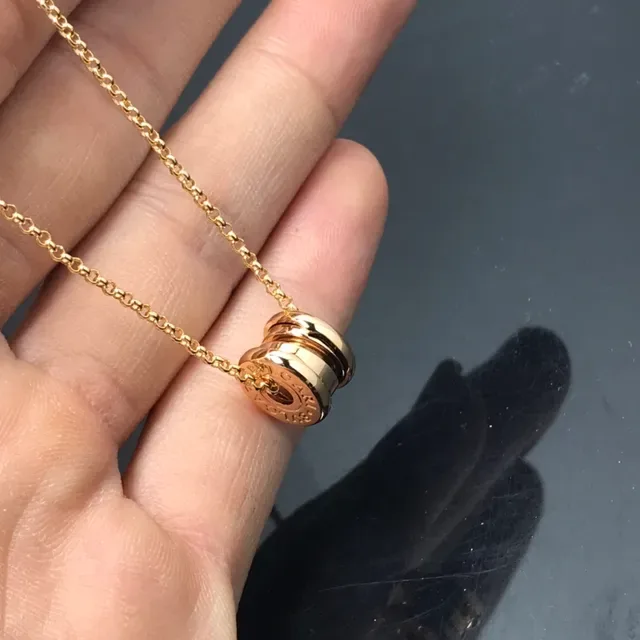 Bvlgari B.zero1 玫瑰金叠加圆盘项链 3