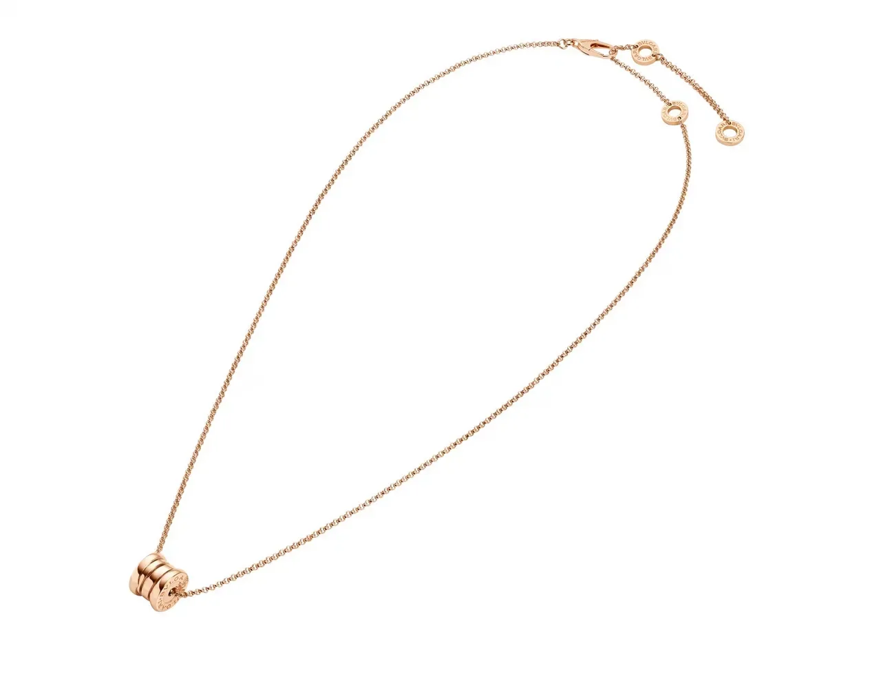 Bvlgari B.zero1 玫瑰金叠加圆盘项链 6