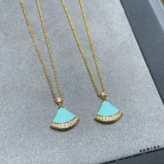 Bvlgari Divas’ Dream قلادة مروحية بمينا التوركواز والماس
