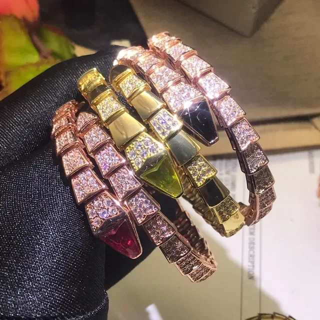 Bvlgari Serpenti Pavé Diamond and Onyx Coil Bracelet 2