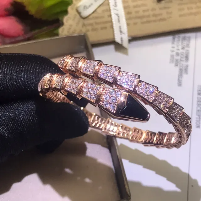 Bvlgari Serpenti Pavé Diamond and Onyx Coil Bracelet 4
