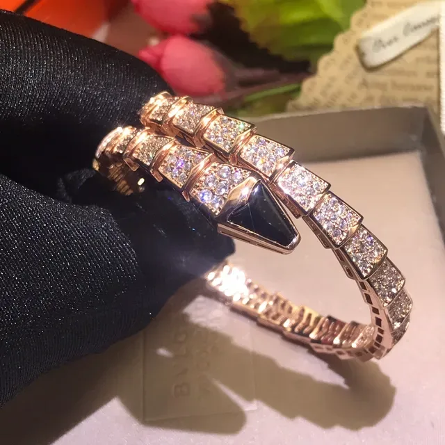 Bvlgari Serpenti Pavé Diamond and Onyx Coil Bracelet 6