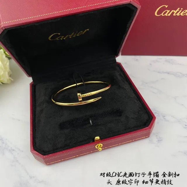Cartier Juste un Clou 黄金银色 钉头扣 管状带手链 6