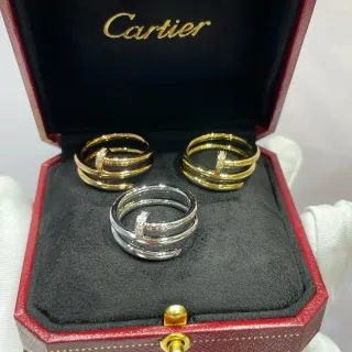 Cartier Juste un Clou نقش البراغي متعدد النطاقات باڤيه خواتم الماس
