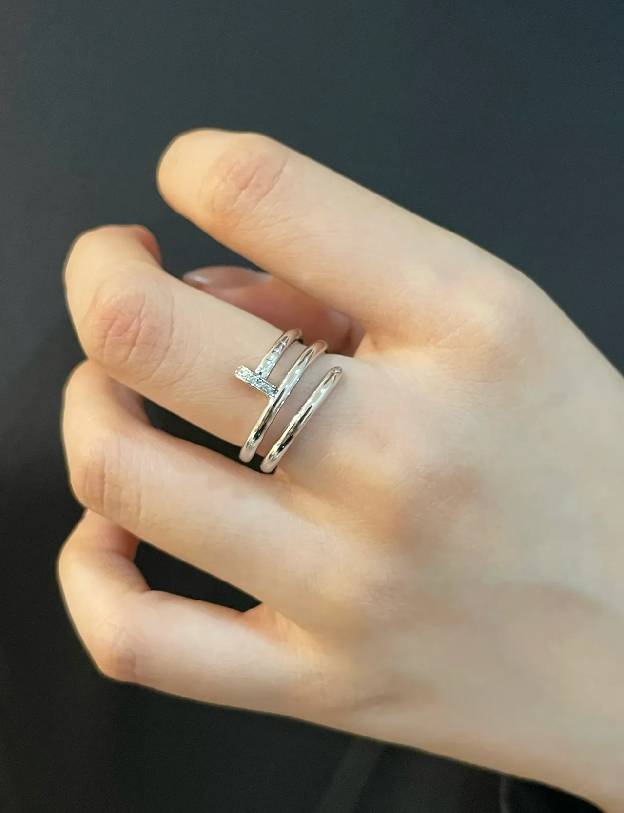 Cartier Juste un Clou نقش البراغي متعدد النطاقات باڤيه خواتم الماس 9