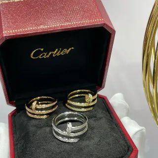 Cartier Juste un Clou Pavé Diamond خاتم متعدد الشرائح قابل للتراكم