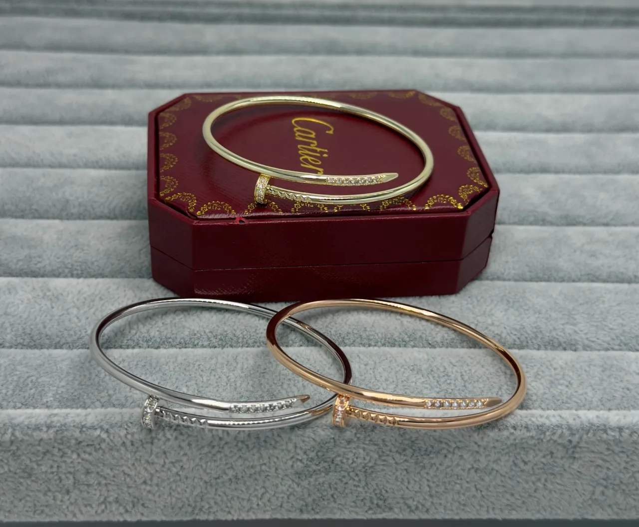 Cartier Juste un Clou Pavé Diamond Nail Motif Bracelets 2