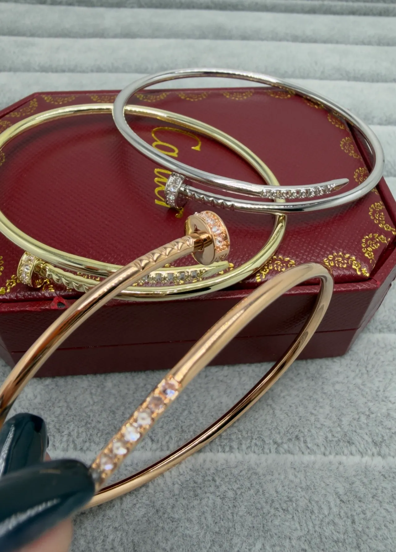 Cartier Juste un Clou Pavé Diamond Nail Motif Bracelets 3