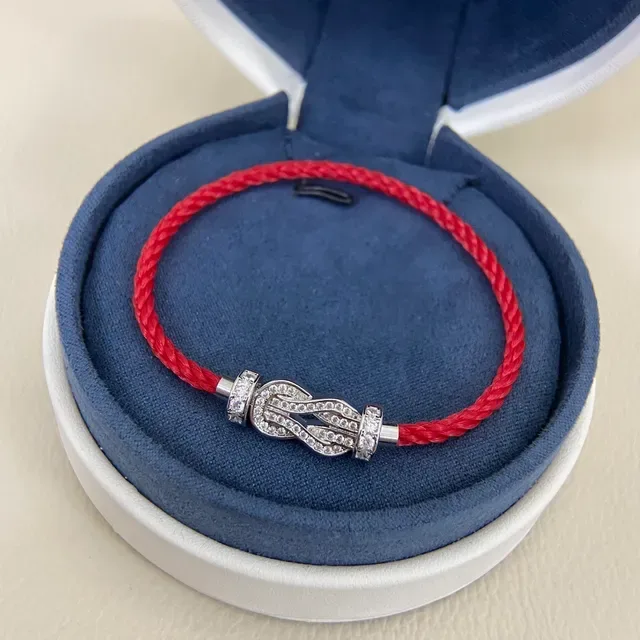 Cartier Juste un Clou Pavé Diamond Red Cord Bracelet 2