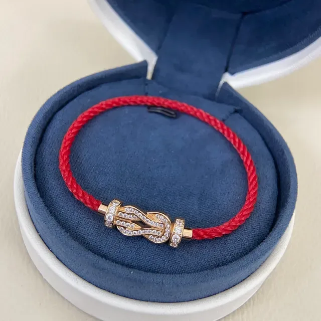 Cartier Juste un Clou Pavé Diamond Red Cord Bracelet 3
