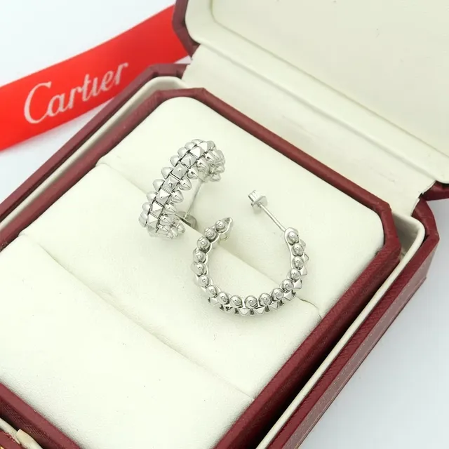 Cartier Juste un Clou Spiked Stud Hoop Earrings 4