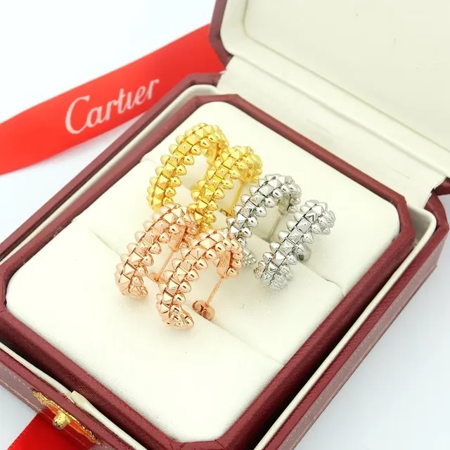 Cartier Juste un Clou Spiked Stud Hoop Earrings 9