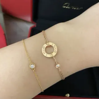 سوار كارتير لوف ذهب ألماس سلسلة دائرية مفتوحة