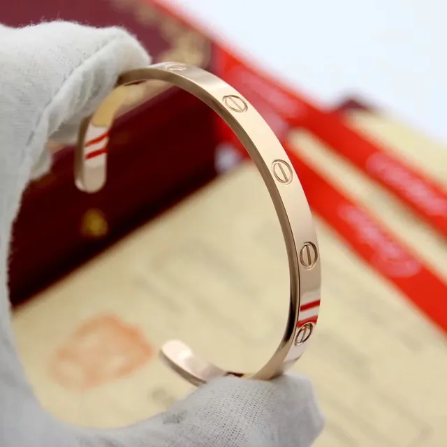 سوار Cartier Love نمط البراغي معدن مصقول سوار كف 3
