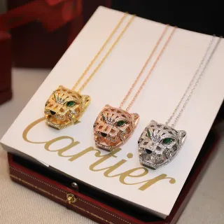 Cartier Panthère Panther Head Pendant Necklace