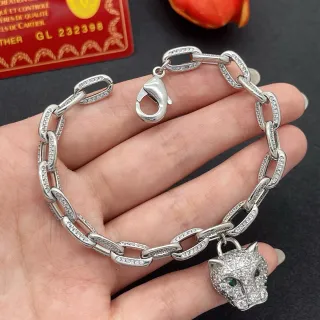 Cartier Panthère Pavé Panther Head Link Bracelet