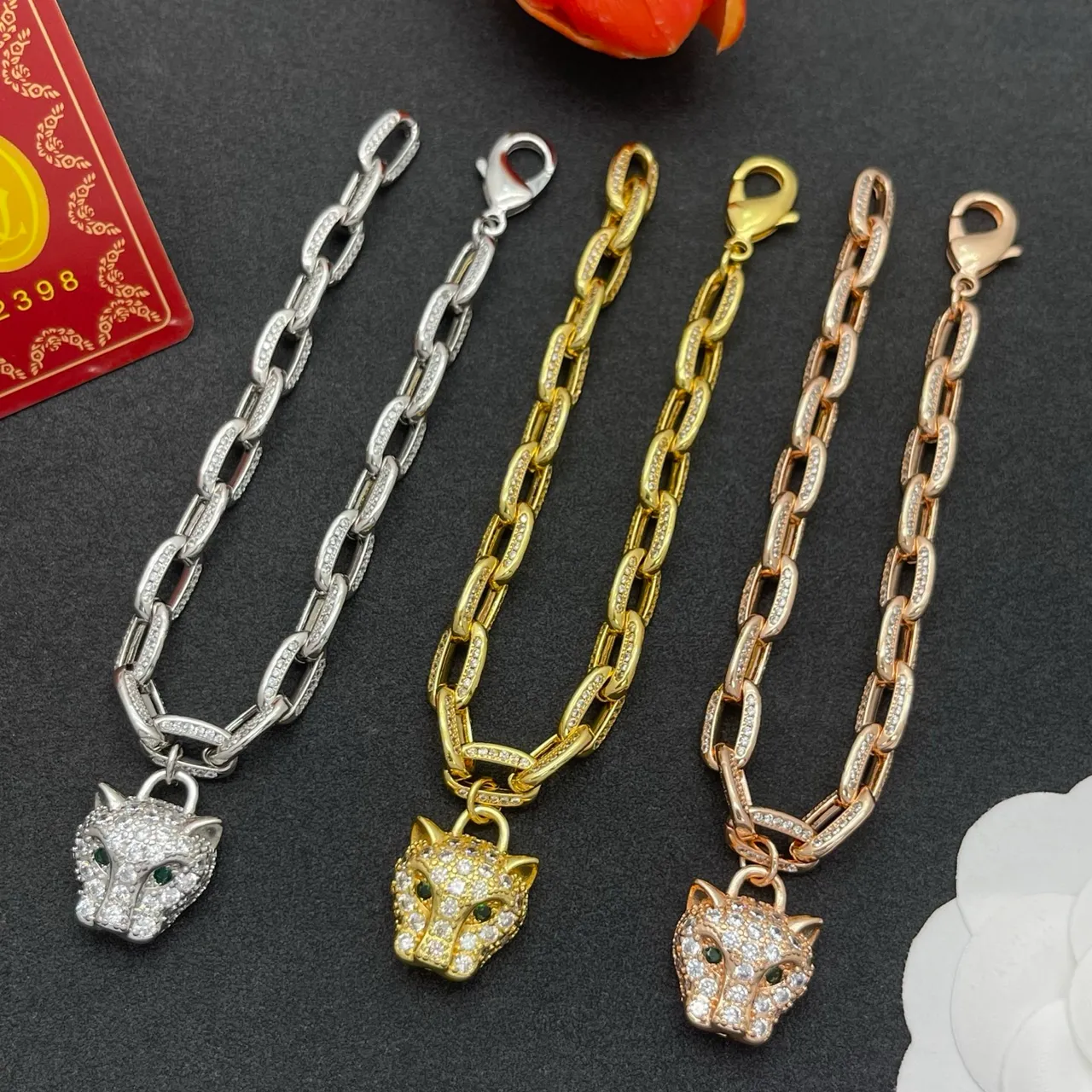 Cartier Panthère Pavé Panther Head Link Bracelet 2