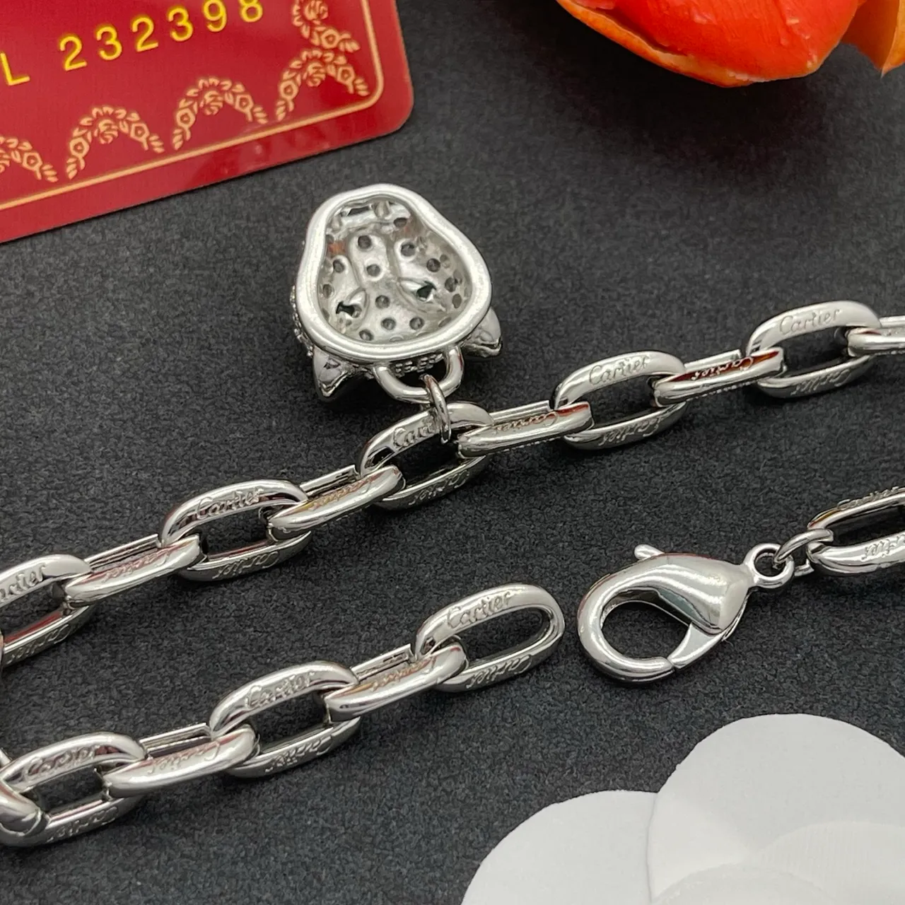 Cartier Panthère Pavé Panther Head Link Bracelet 3