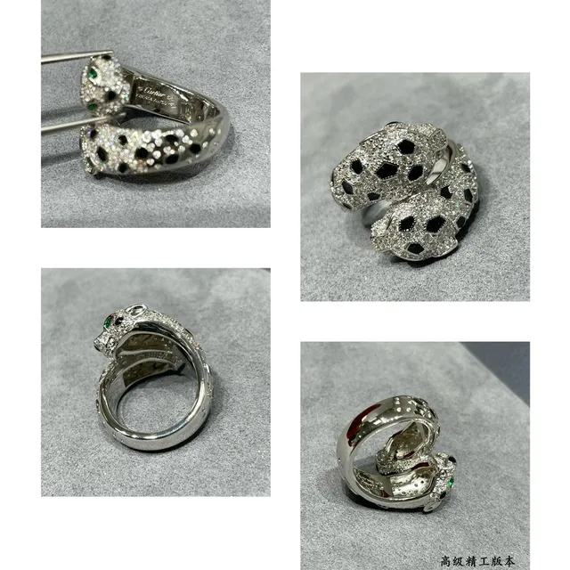 Cartier Panthère Pavé Panther Head Rings 2