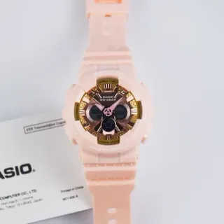 Casio Baby-G 淡粉色和金色 运动手表