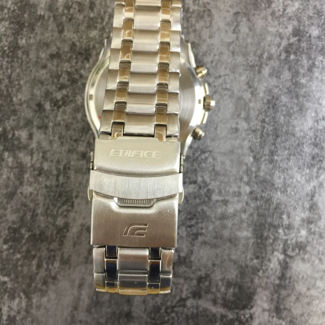 Casio Negro Azul Cronógrafo Tachímetro Bisel Reloj 5