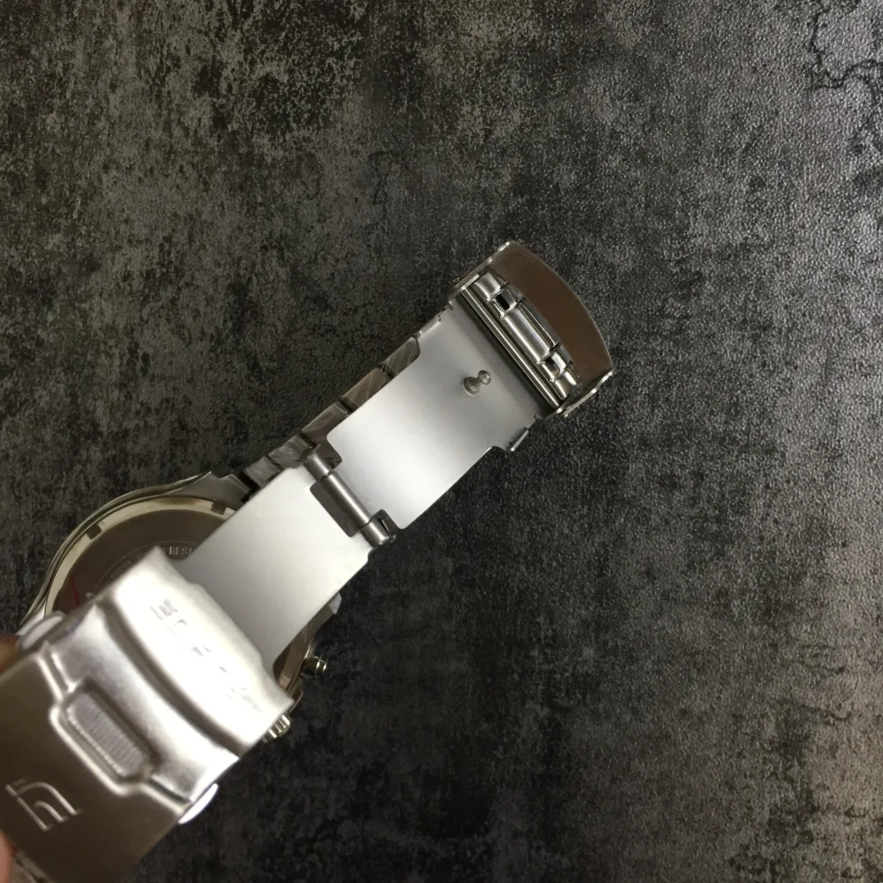 Casio Negro Azul Cronógrafo Tachímetro Bisel Reloj 6