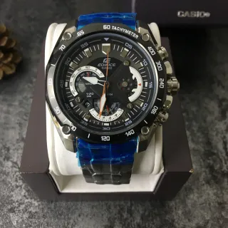 Casio Edifice Chronograph Black and Silver Sports Watch