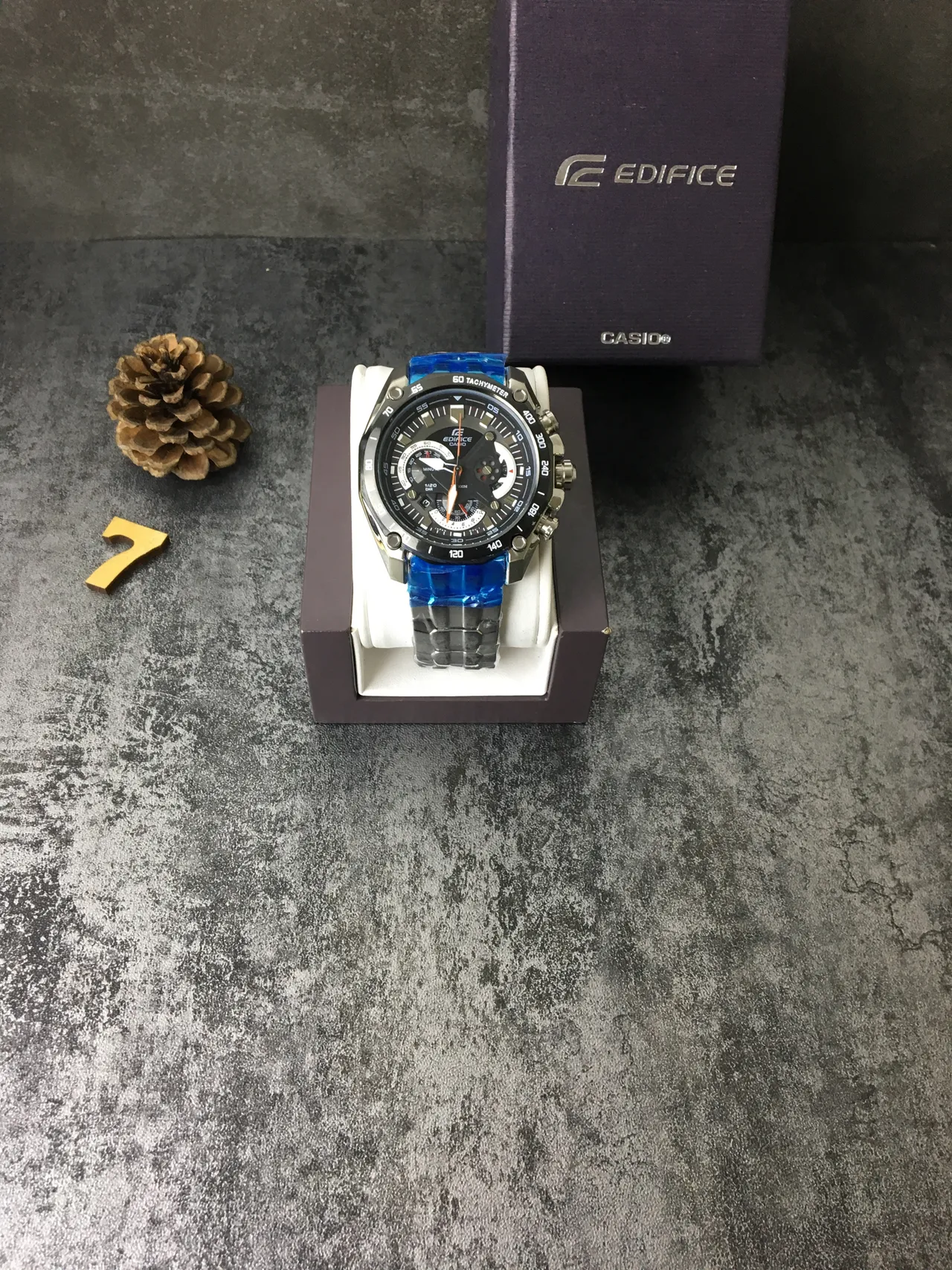 Casio Edifice Chronograph Black and Silver Sports Watch 2