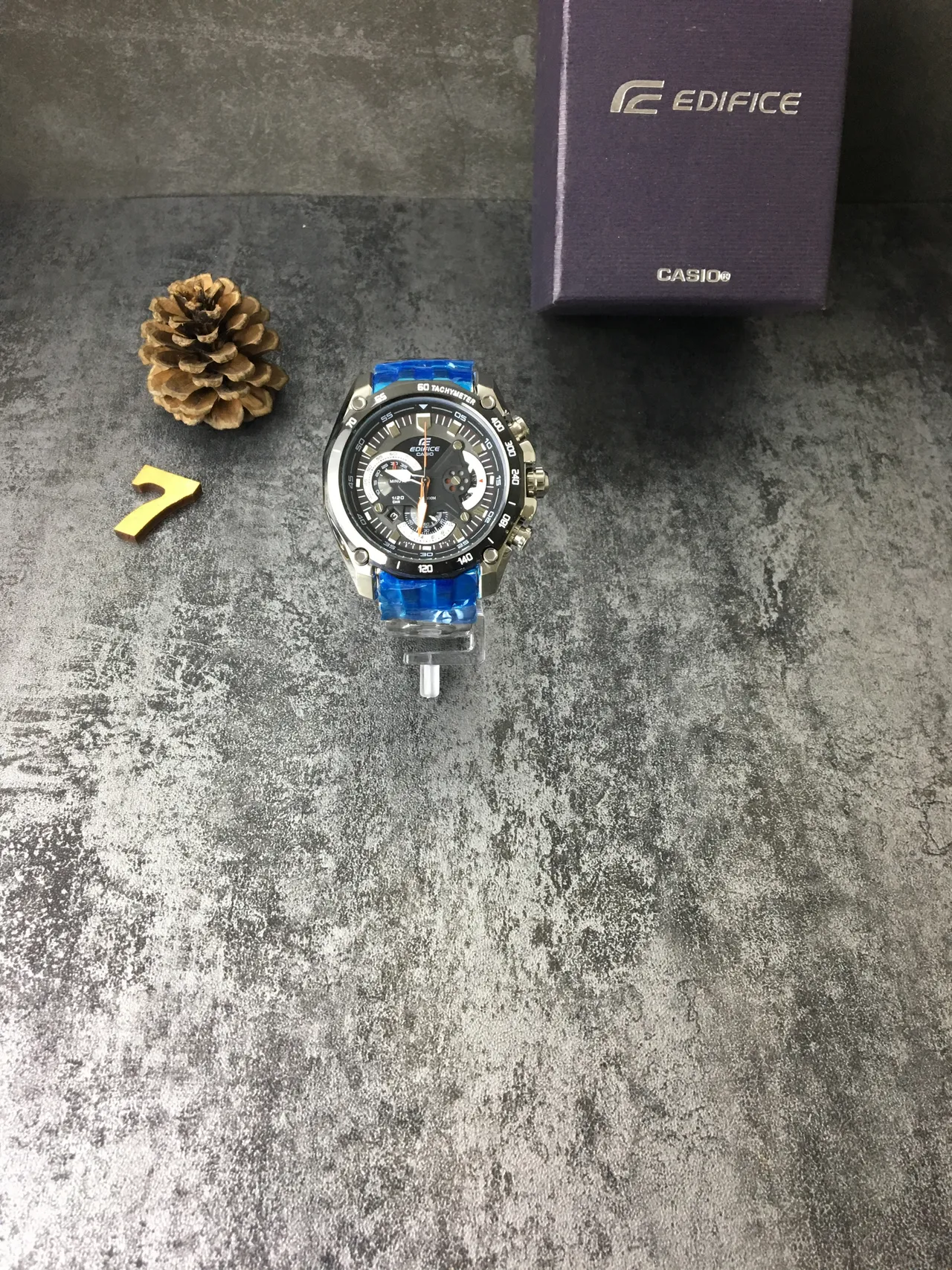 Casio Edifice Chronograph Black and Silver Sports Watch 5