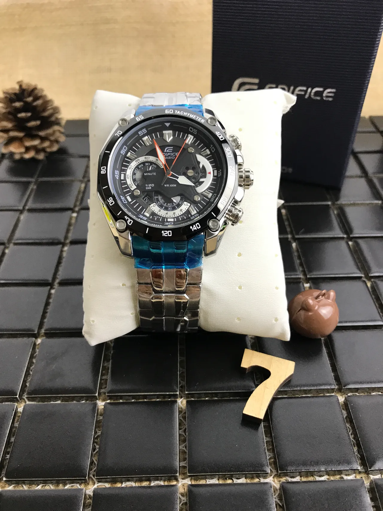Casio Edifice Chronograph Black and Silver Sports Watch 10