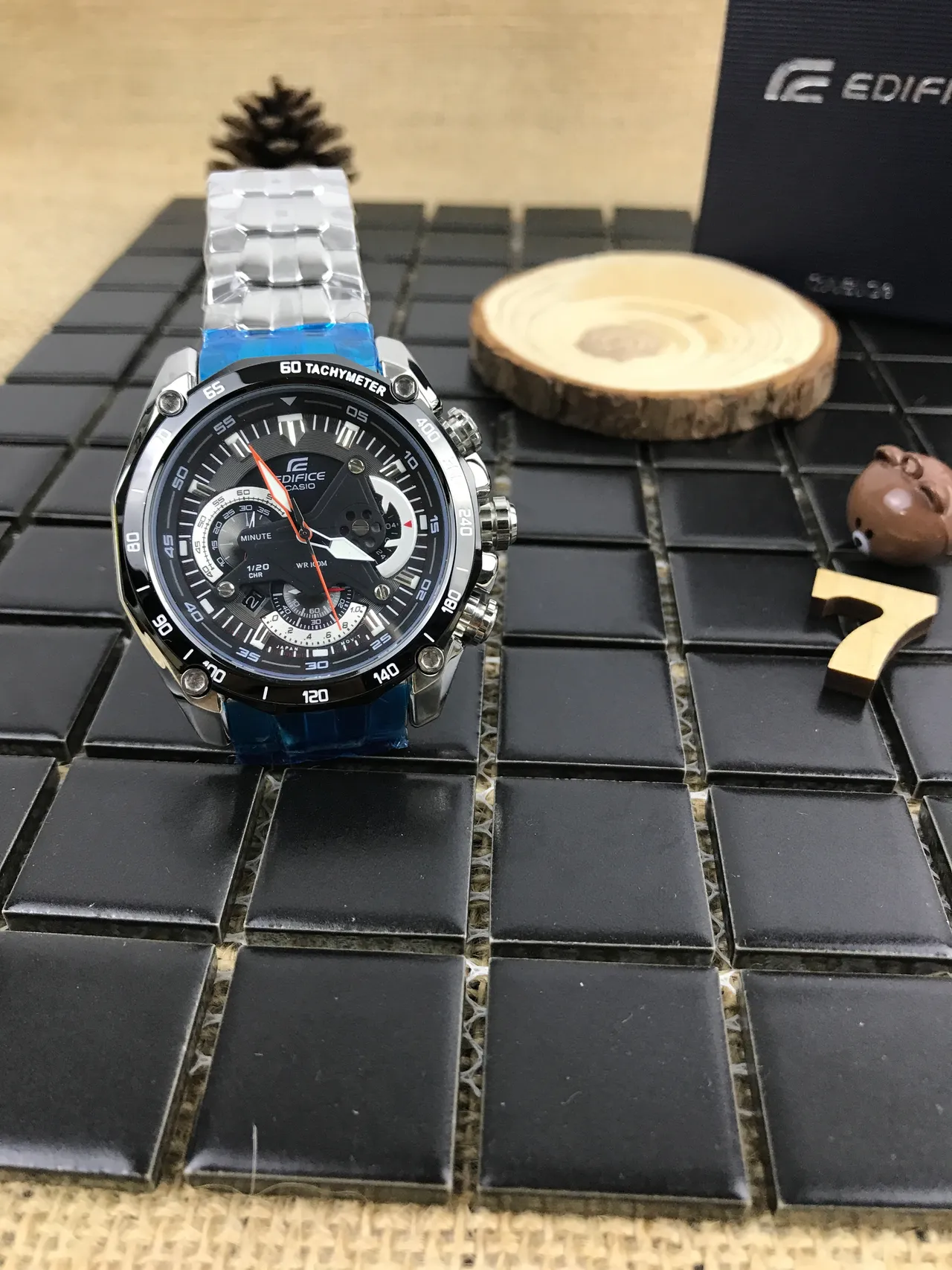 Casio Edifice Chronograph Black and Silver Sports Watch 12