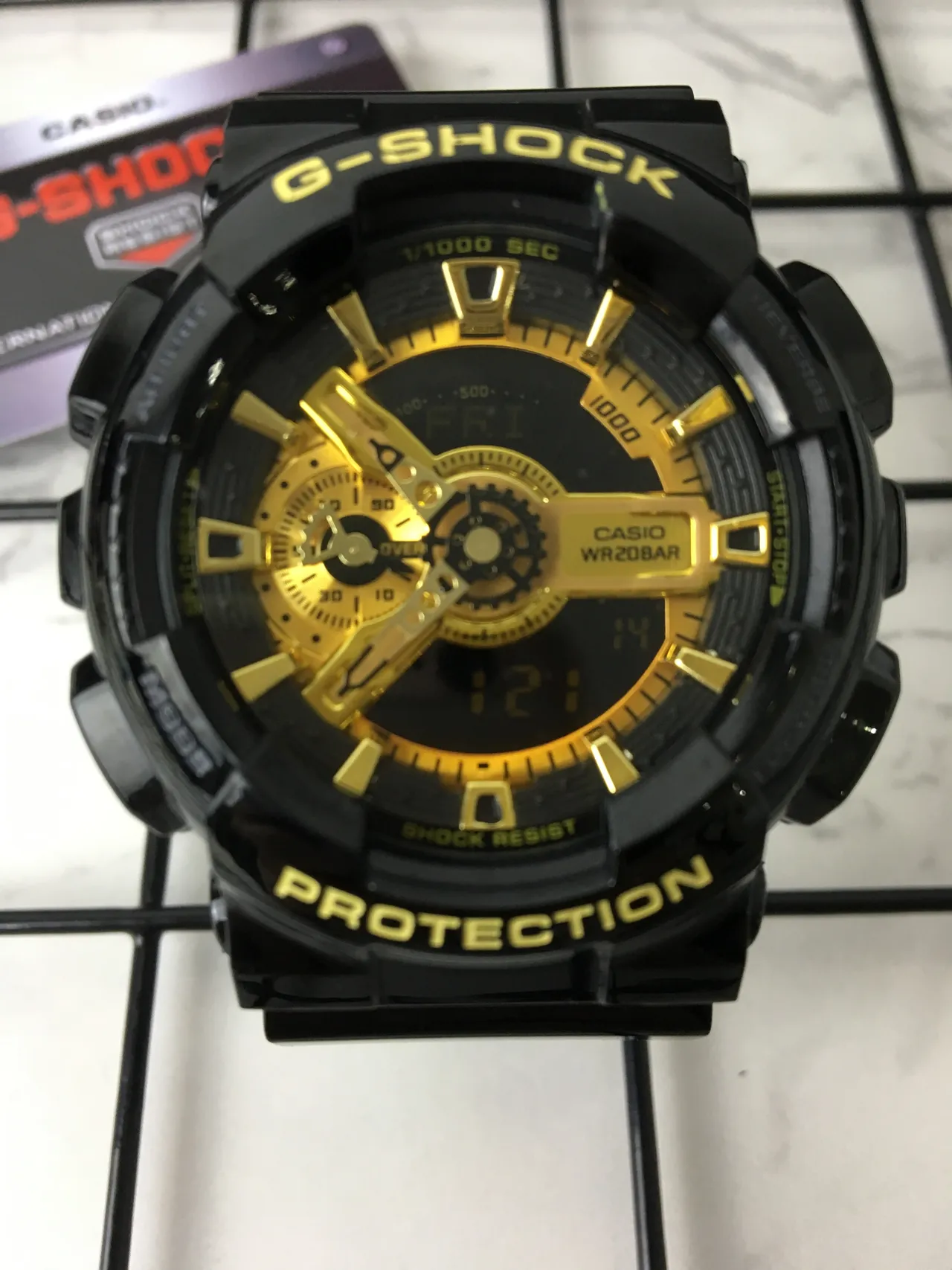 Casio G-Shock GA-100 Black and Gold Sports Watch 3