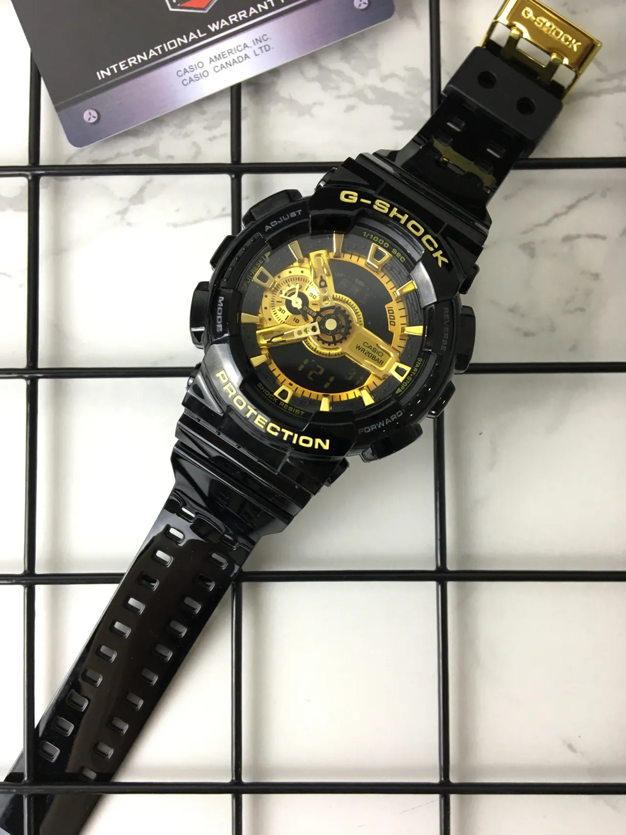 Casio G-Shock GA-100 Black and Gold Sports Watch 6
