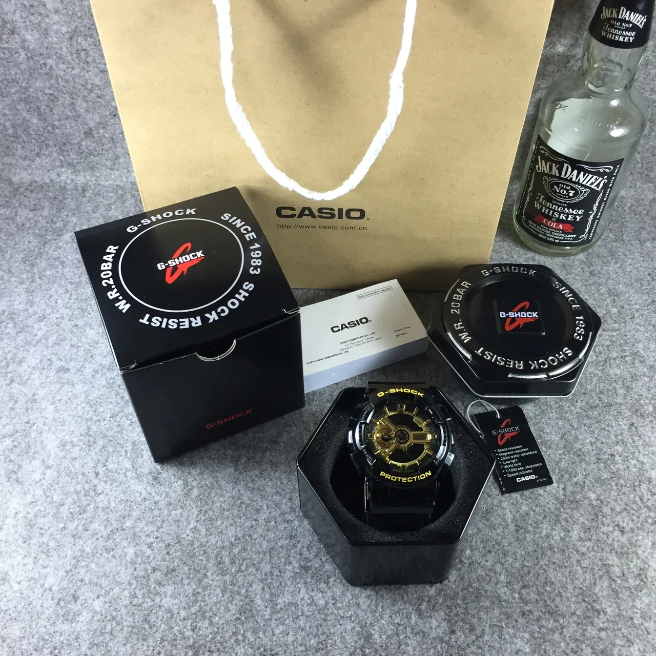 Casio G-Shock GA-100 Black and Gold Sports Watch 7