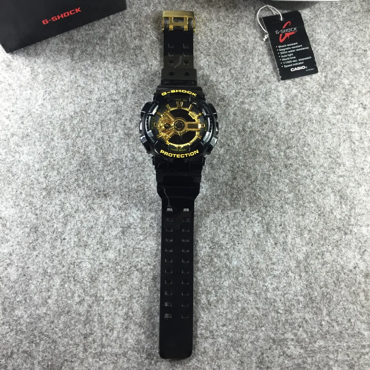 Casio G-Shock GA-100 Black and Gold Sports Watch 12