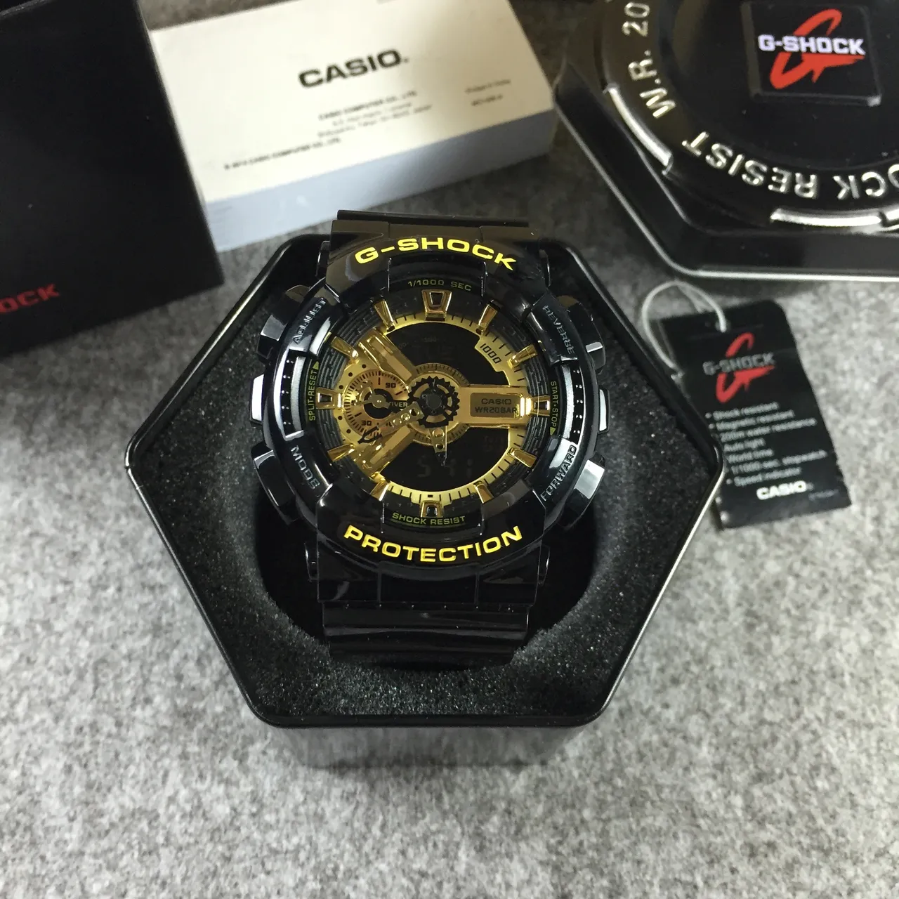 Casio G-Shock GA-100 Black and Gold Sports Watch 13