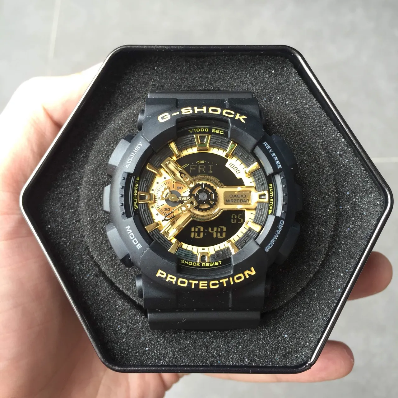 Casio G-Shock GA-100 Black and Gold Sports Watch 14