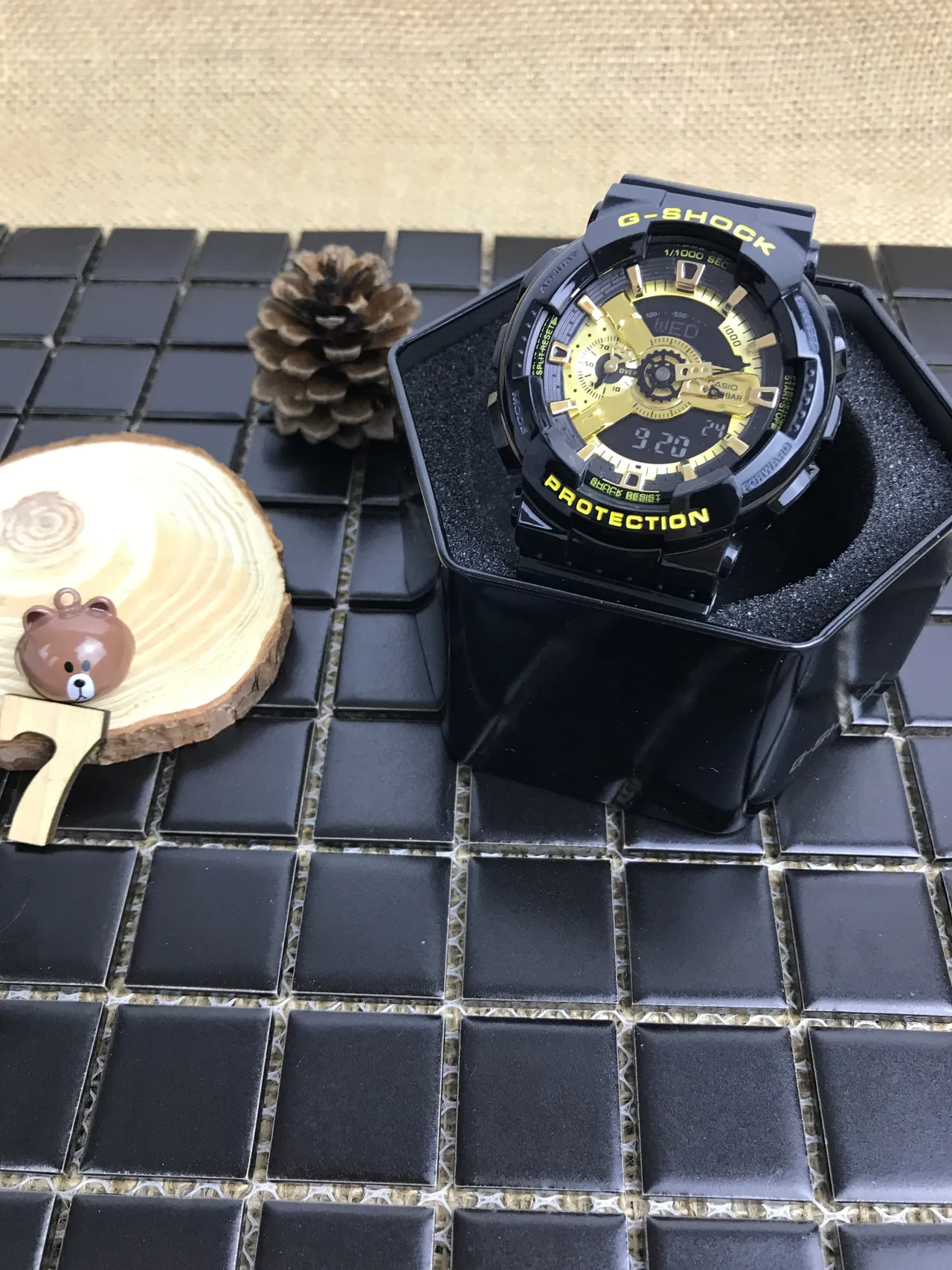 Casio G-Shock GA-100 Black and Gold Sports Watch 15