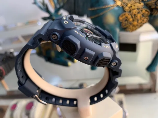 Casio G-Shock GA-100 Bleu Or Boîtier en Résine Robuste Montre Analogique-Digitale Hybride 4