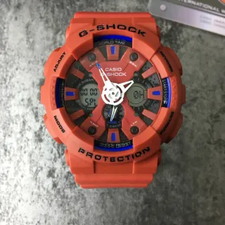 Casio G-Shock GA-100 Orange and Blue Sports Watch