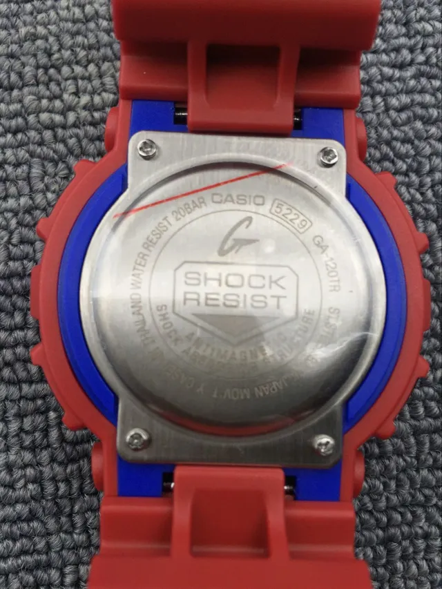 Casio G-Shock GA-100 برتقالي وأزرق ساعة رياضية 6