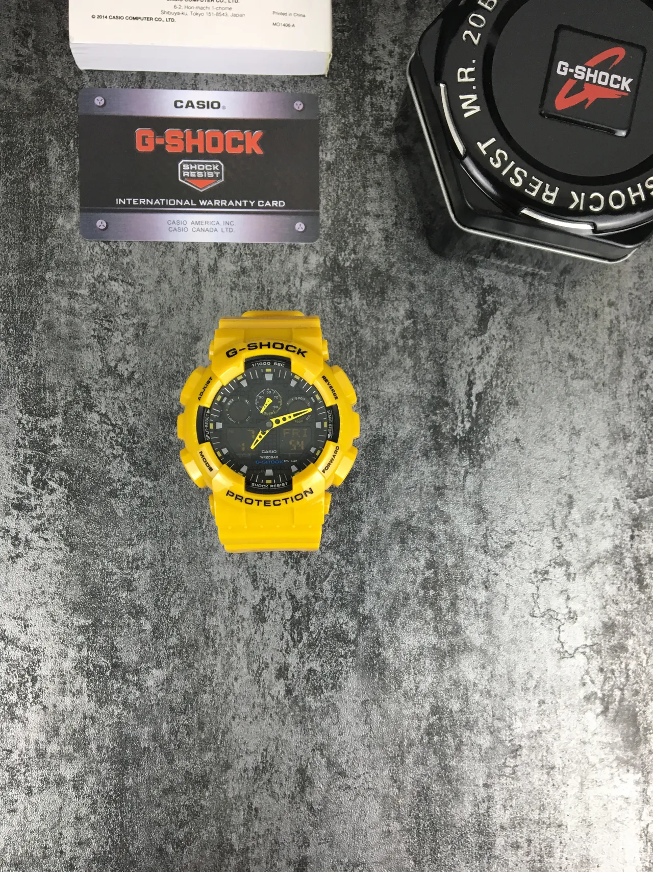 Casio G-Shock GA-100 黄黑 运动手表 2