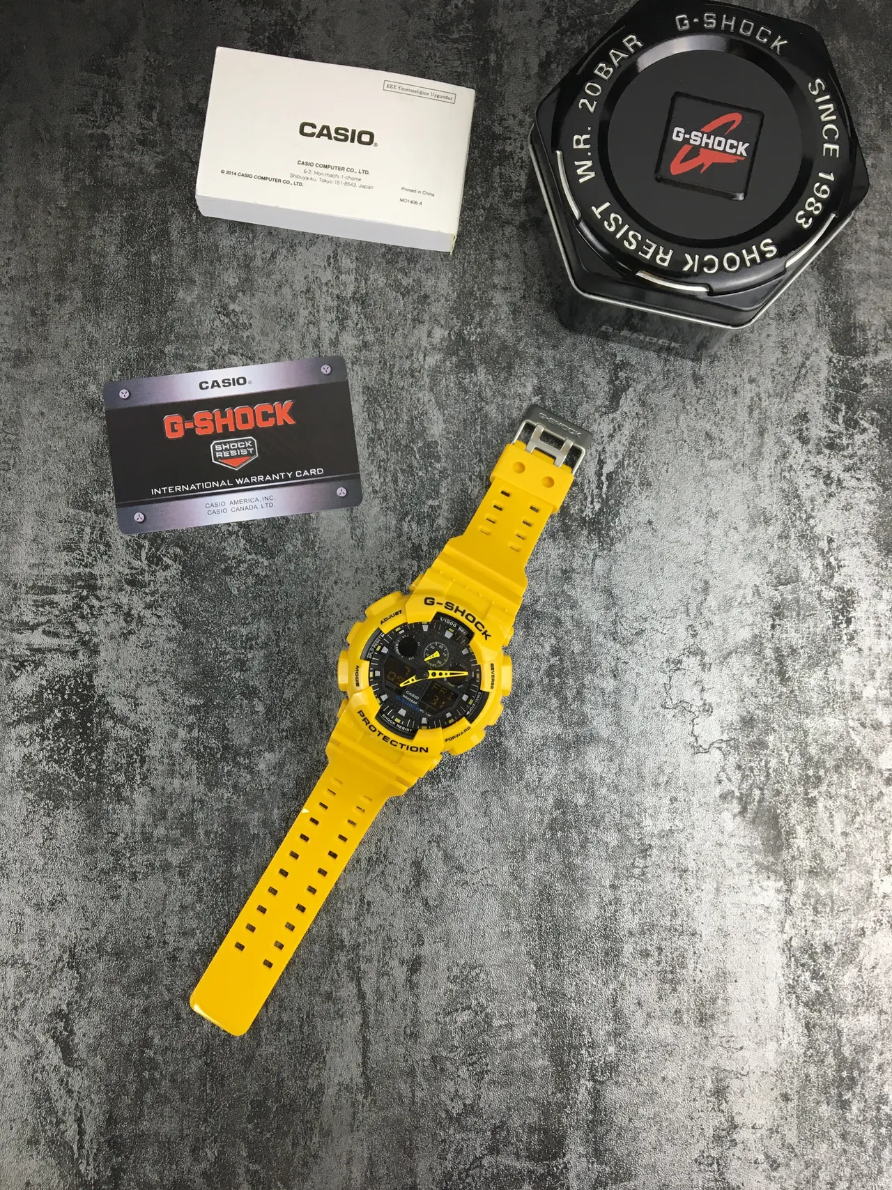 Casio G-Shock GA-100 黄黑 运动手表 6