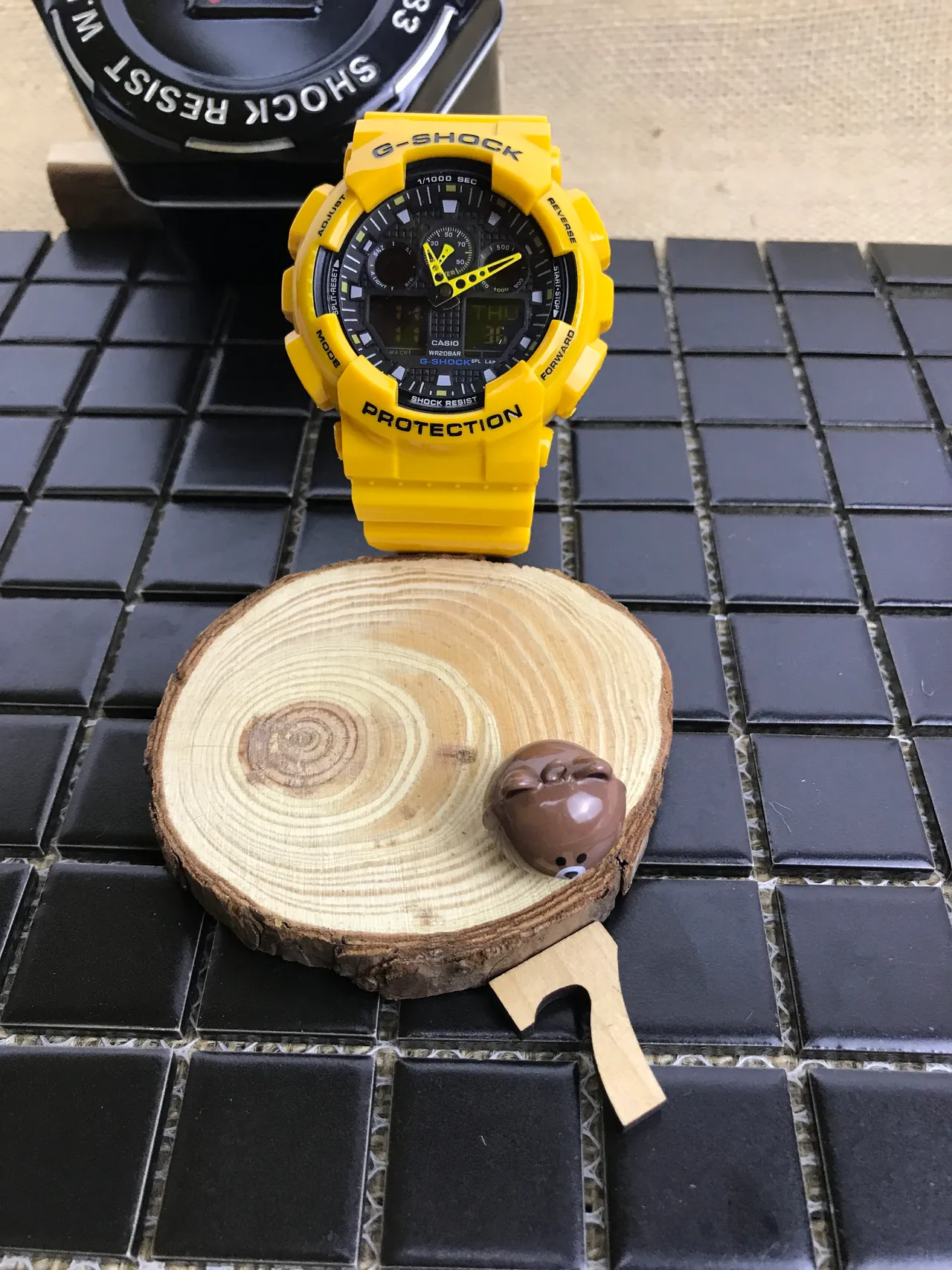 Casio G-Shock GA-100 黄黑 运动手表 10