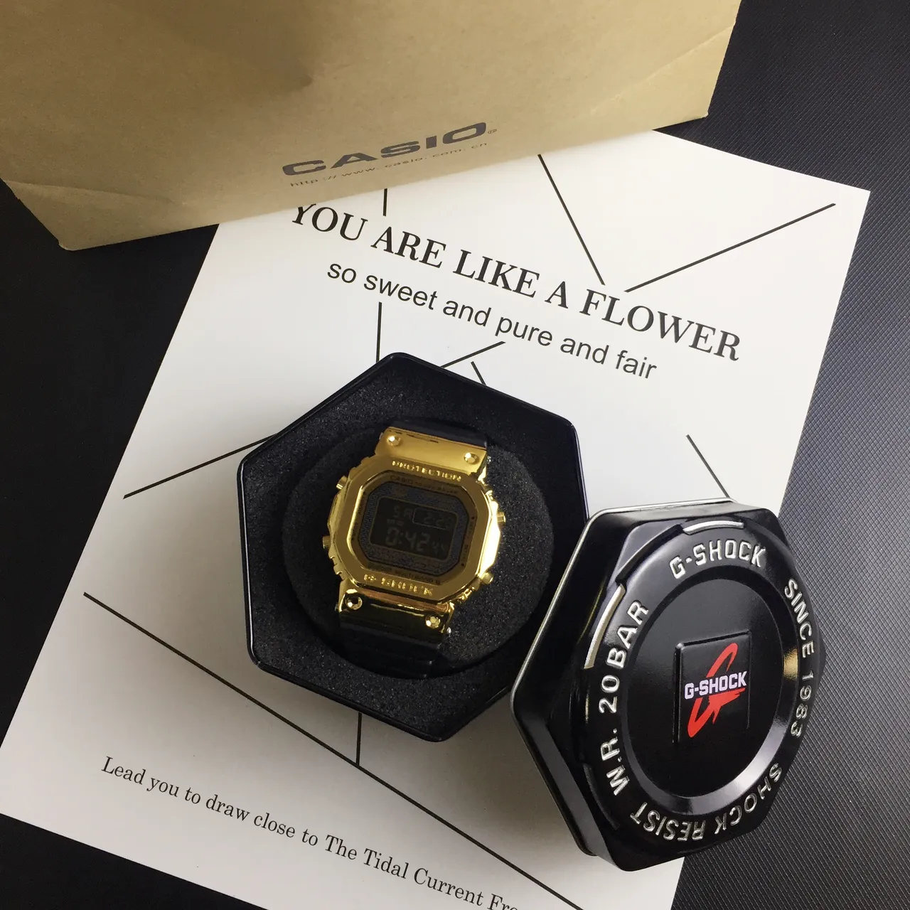 Casio G-Shock GA-2100 Gold Tone and Black Sports Watch 6