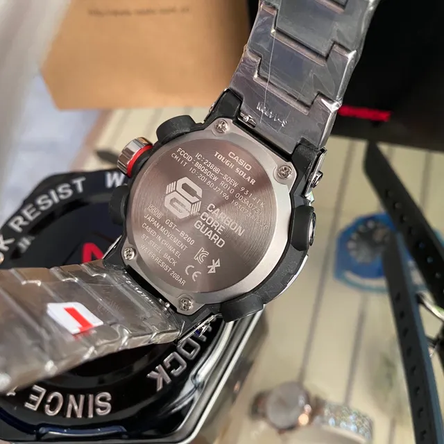 Casio G-Shock Silver Black Analog-Digital Hybrid Stainless Steel Case Watch 2