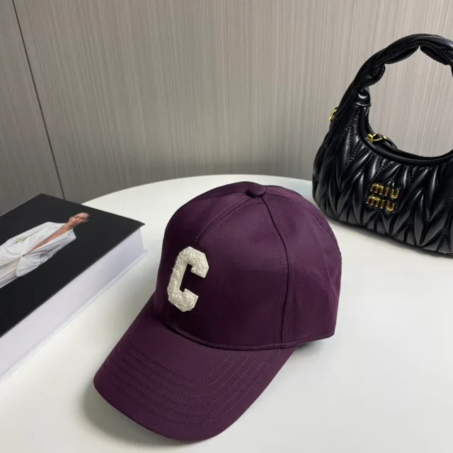 Celine شعار مطرز بنفسجي قبعة بيسبول 7
